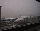 雨にけぶる羽田空港